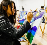 Wine  Paint Night at Brisbane 'Sip  Paint' Studio - Accommodation Melbourne