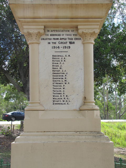 Apple Tree Creek War Memorial - Accommodation Melbourne 1