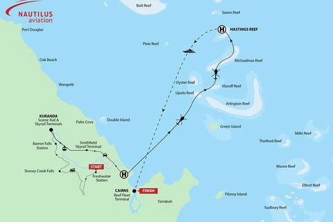 Kuranda Scenic Railway, Skyrail, Great Barrier Reef Helicopter Tour And Cruise - Accommodation Melbourne 2