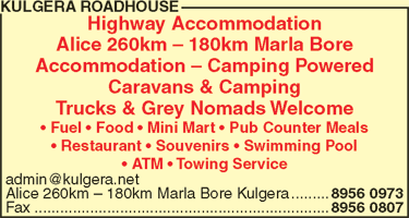 Kulgera Roadhouse - Accommodation Melbourne 1