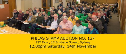 PHILAS Stamp Auction No. 137 - Accommodation Melbourne 2