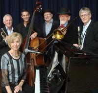 The Caxton Street Jazz Band in the Swigmore Hall at Robert Channon Wines - Accommodation Melbourne