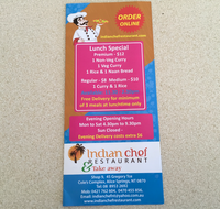 Indian chef restaurant  Take away - Accommodation Melbourne