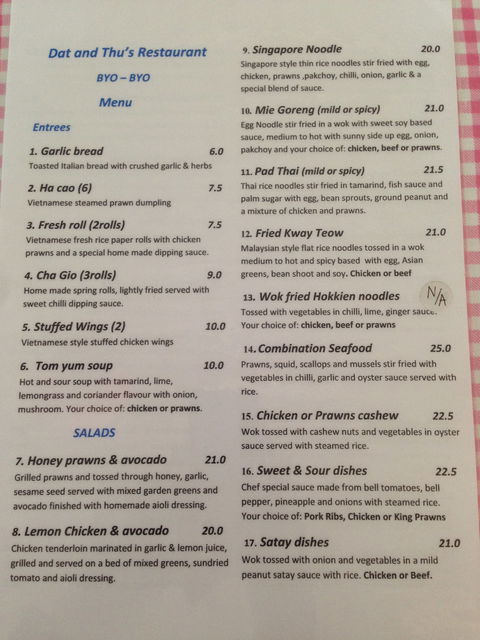 Dat N Thu's Restaurant - Accommodation Melbourne 5