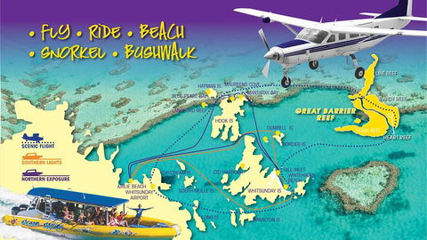 Scenic Flight - Great Barrier Reef, Heart Reef, Whitehaven Beach & Hill Inlet! - Accommodation Melbourne 0